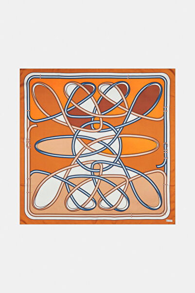 Vakko وشاح حريري بنمط هندسي