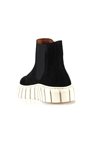 Bueno Shoes Siyah Süet Kadın Düz Bot 01wt3403