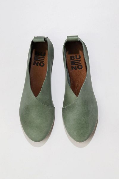 Bueno Shoes Balerini din piele albastră de damă - 01wn0702
