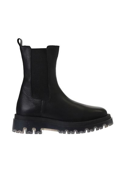 Bueno Shoes Γυναικείες μπότες με τακούνι μαύρο δερμάτινο - 01wv1510