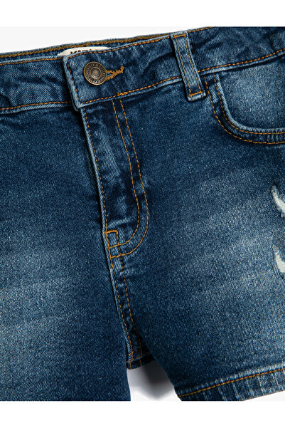 Koton Kız Çocuk Şort Indigo 4skg40042ad