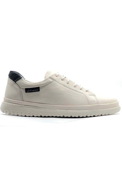 KOCAMANLAR James Franco 9144 Δερμάτινο Sneaker Casual Ανδρικά Παπούτσια Λευκά
