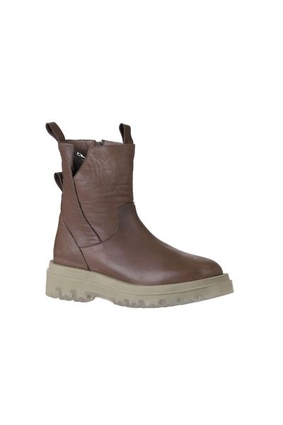 Bueno Shoes 01wv1501 Μοντέλο Γκρι Δερμάτινες Γυναικείες Μπότες