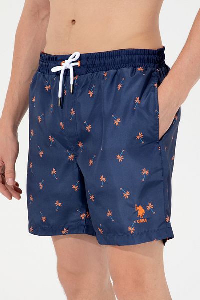 U.S. Polo Assn. شورت سباحة باللون الأزرق الداكن للرجال 50252054 -vr033