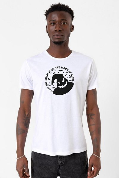 Tshirthane Ανδρικό μπλουζάκι Oogie Boogie White Cycling
