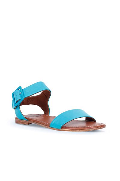 Bueno Shoes Sandale de damă din piele albastră - 01ws6900