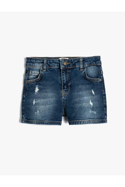 Koton Indigoblaue Shorts für Mädchen – 4skg40042ad