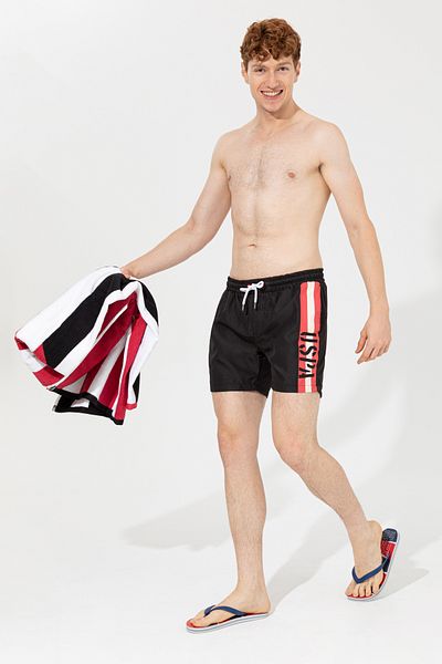 U.S. Polo Assn. شورت سباحة أسود للرجال - 50252051 -موديلvr046