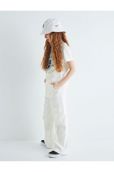Koton Cargo Jeans Wide Leg Cotton - Wide Leg Jeans