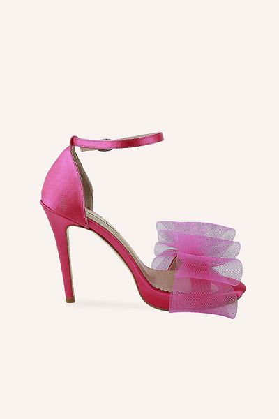 MARCATELLI Pantofi cu toc Minami din satin fucsia