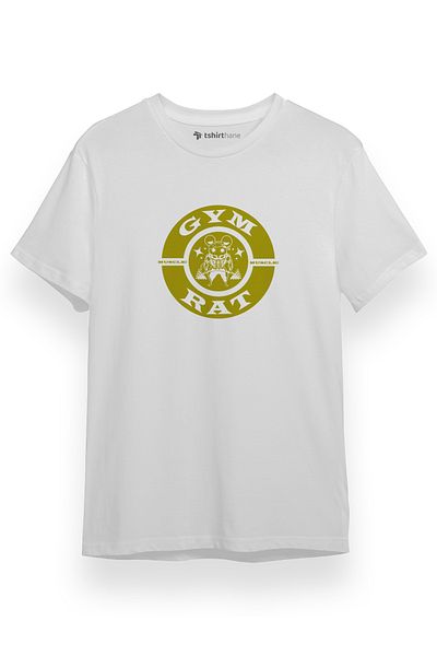Tshirthane Demon Slayer Anime Muscle Gym Rat Λευκό κοντομάνικο ανδρικό μπλουζάκι