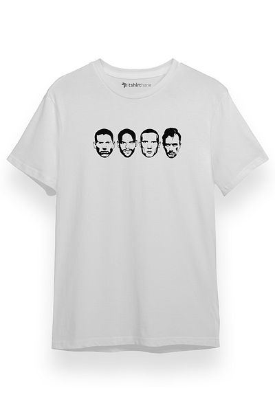 Tshirthane Ανδρικό μπλουζάκι με κοντομάνικο Prison Break Team White