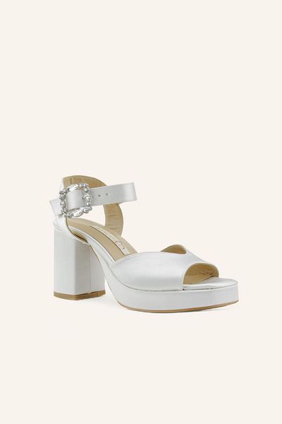 MARCATELLI Pantofi de mireasă cu toc mini Satin So Vera