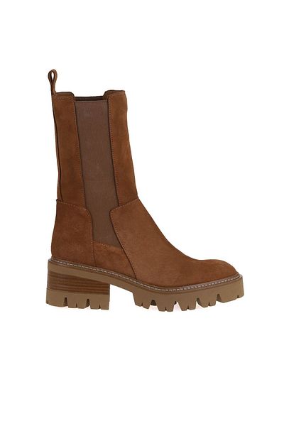 Bueno Shoes 01wv3308 Γυναικείες μπότες με τακούνι Model Tan Light Suede