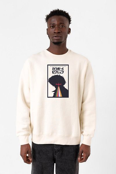Tshirthane See You In Space Cowboys Μινιμαλιστική αφίσα Anime Ανδρική φούτερ 2ip Ecru