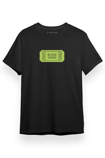 Tshirthane Μαύρο κοντομάνικο ανδρικό T-Shirt - Nct Ticket
