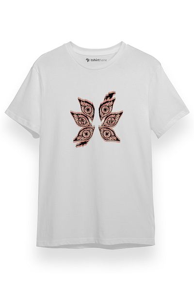 Tshirthane Demon Slayer Anime Demon Lord Eyes Λευκό κοντομάνικο ανδρικό μπλουζάκι