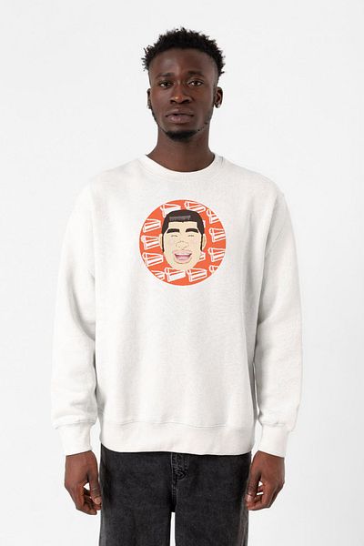 Tshirthane Ανδρικό φούτερ Takeo Gouda White με σχέδιο Anime Monogatari - 2ip