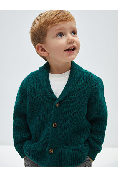 LC Waikiki LCW šálový límec Basic Baby Boy Knitwear Cardigan