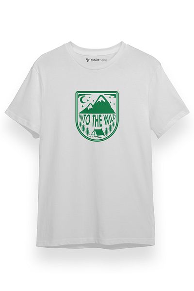 Tshirthane Into The Wild Λευκό κοντομάνικο ανδρικό μπλουζάκι
