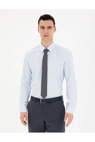 Pierre Cardin Светлосиня риза с дълъг ръкав Slim Fit 50289397-VR003