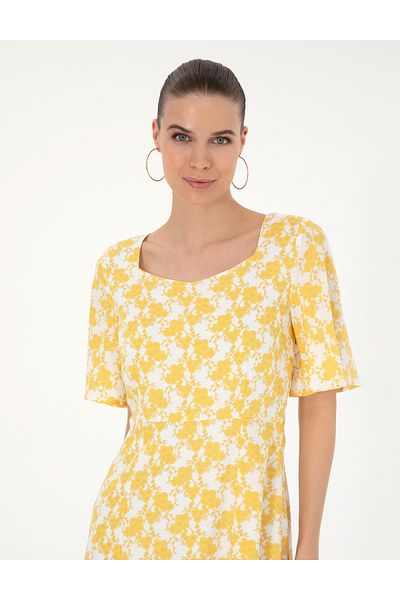 Pierre Cardin Yellow A-Line Woven Dress 50283663 -Vr044