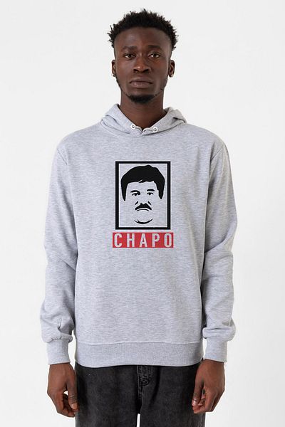 Tshirthane Ανδρικό φούτερ με κουκούλα El Chapo Gangster Swagger Grimelange