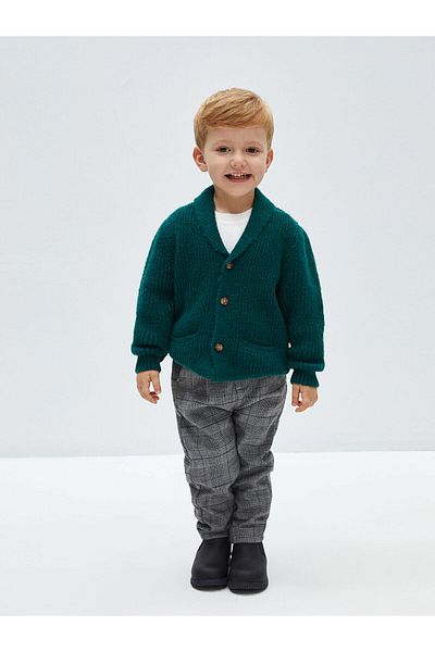 LC Waikiki LCW Shawl Collar Basic Baby Boy Knitwear Cardigan