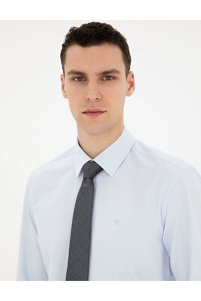 Pierre Cardin Светлосиня риза с дълъг ръкав Slim Fit 50289397-VR003