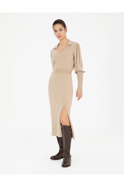 Pierre Cardin Cream Regular Fit Knitwear Dress 50280227 -Vr071