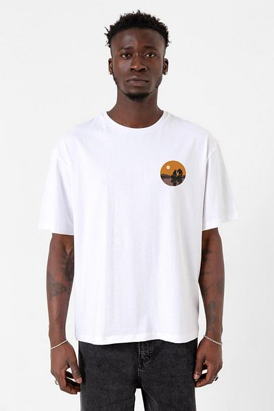 Tshirthane One Piece Anime Thousand Sunny White Ανδρικό μπλουζάκι Oversize