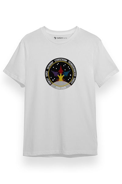 Tshirthane Ανδρικό μπλουζάκι με κοντό μανίκι Transformers The Trine White
