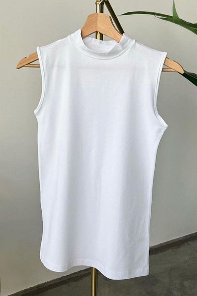 HAZA MODA ملابس داخلية بيضاء ضيقة بدون أكمام