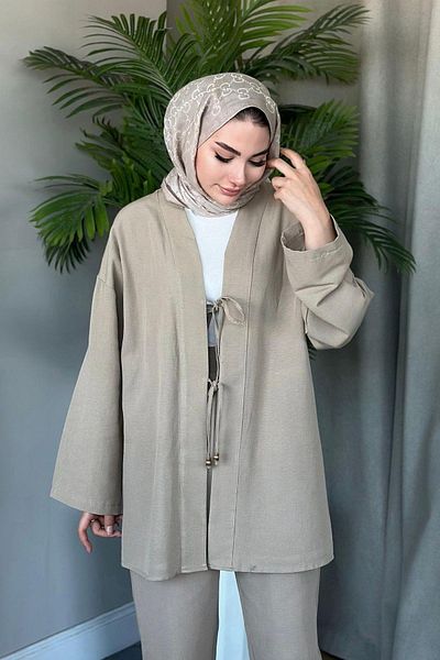 HAZA MODA مجموعة سولين المزدوجة من المنك