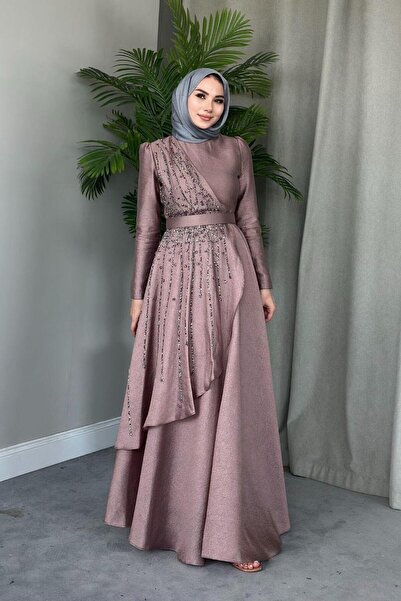 Şule Giyim Sıla Evening Dress Dried Rose