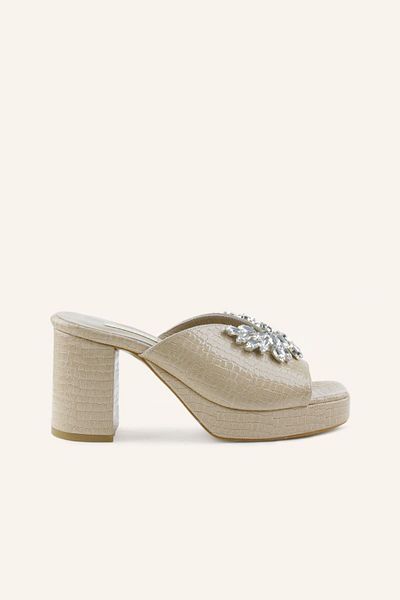 MARCATELLI Papuci cu toc Farah Skin Crocodile