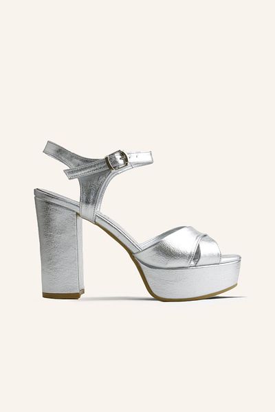 MARCATELLI Lame Lindon Platform Heeled Sandals