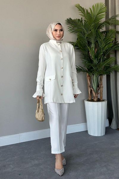Şule Giyim Maral Pants Suit White