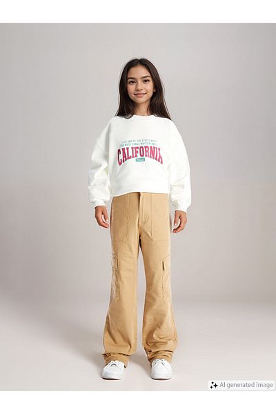 LC Waikiki Girl's Spanish Leg Cargo Pants