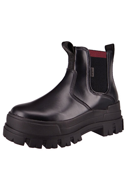 Buffalo Damen Elegante Stiefelette Aspha Chelsea 1270039 Schwarz Black Kunstl...