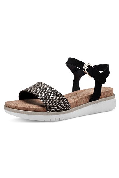 Tamaris Damen Sandalen - Black 098, TOUCH-IT Textilní hřeben, 1-28718-20