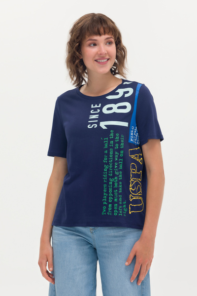 U.S. Polo Assn. Kadın Lacivert Bisiklet Yaka Tişört 50262948-VR033