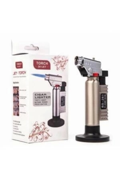 Epilons Torch Jet Gazlı Pürmüz Doldurulabilir Tabancalı Alevli Çakmak