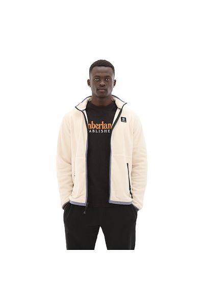 Timberland Timberland B0A62EYEFL1-R Ανδρικό μπουφάν Fleece - Πλήρες φερμουάρ, λευκό