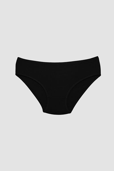FOMLY 5-Piece Women's Black Ribbed Panties