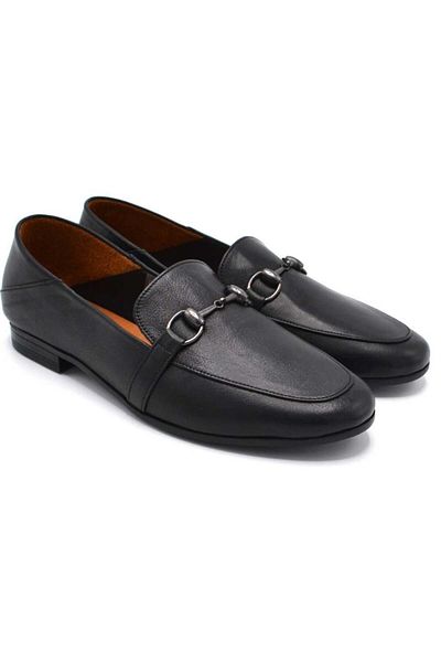 Venüs 219803501 Women's Genuine Leather Buckle Loafer Shoes
