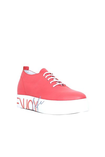Bueno Shoes Pantofi de damă din piele coral cu toc pană - 01ws10702