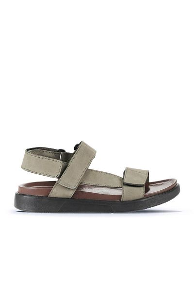 Bueno Shoes Yeşil Nubuk Deri Erkek Sandalet 11s23213