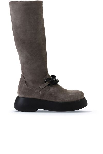 Bueno Shoes Дамски ботуши от норка с нисък ток - 01wv5302