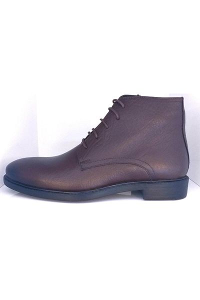 BAGSSHOES Int2023k-025 Ανδρικές κλασικές μπότες από γνήσιο δέρμα με δέσιμο και φερμουάρ